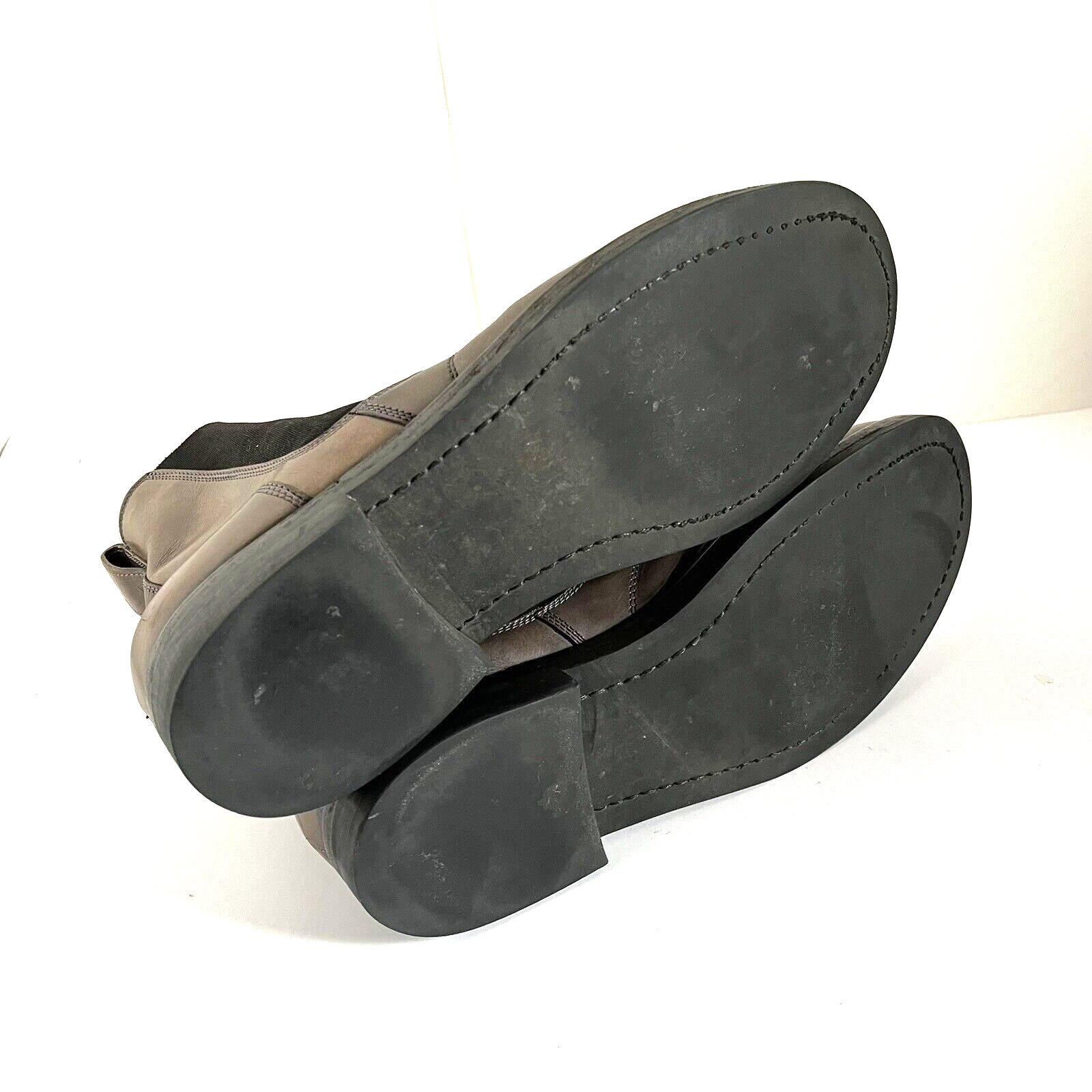 MARC JACOBS Size 12 Men's Cap Toe Leather Olive Chelsea Boots