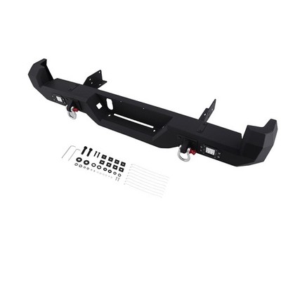 Powder Coated Steel Rear Step Bumper W/LED Fog Light For Toyota Tacoma 2016-2023