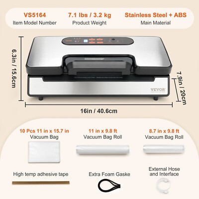Commercial Vacuum Sealer Machine Multifunction Automatic Food Packaging with Bag