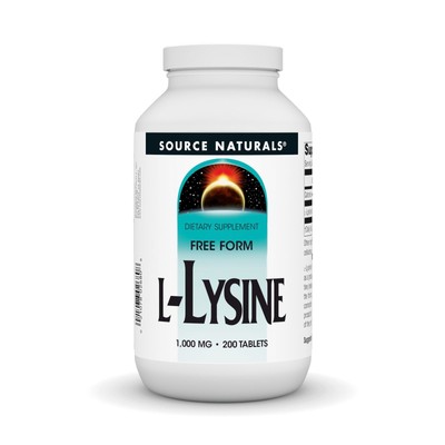 Source Naturals, Inc. L-лизин 1000 мг в 200 таблетках