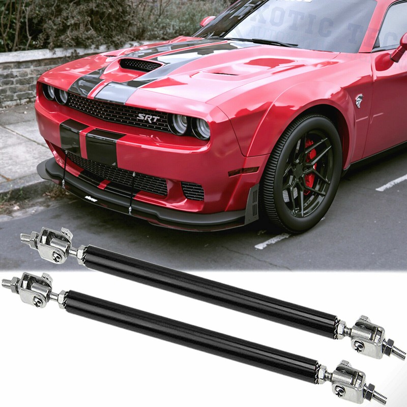 Chrome Front Rear Bumper Lip Splitter Strut Rod Tie Support | Desertcart