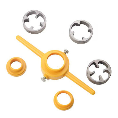 6Pcs PVC Thread Maker Tool Kit Pipe Threader Plumbing Hand Tool with padef