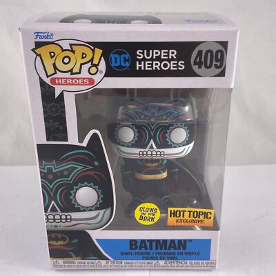 Funko Pop Batman Dia de Los Muertos Super Heroes 409 Glow Protector Exclusive