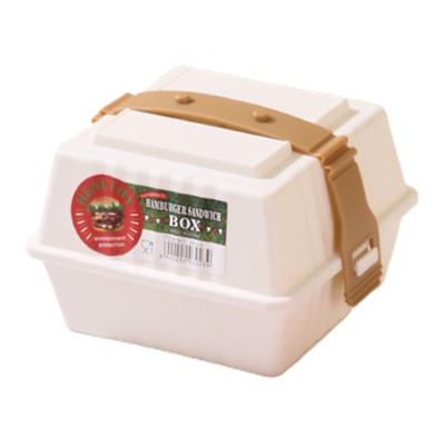 Hamburger Container With Lid Hamburger Lunch Box Snap On Opening Reusable
