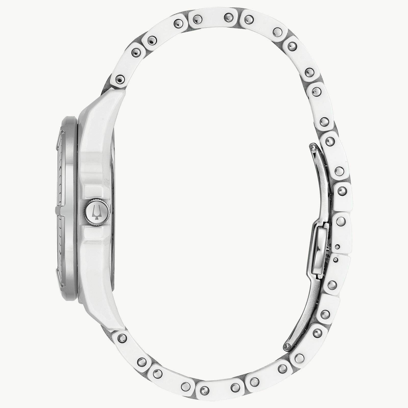 Pre-owned Bulova Marine Star 98p172 37mm White Women's Watch