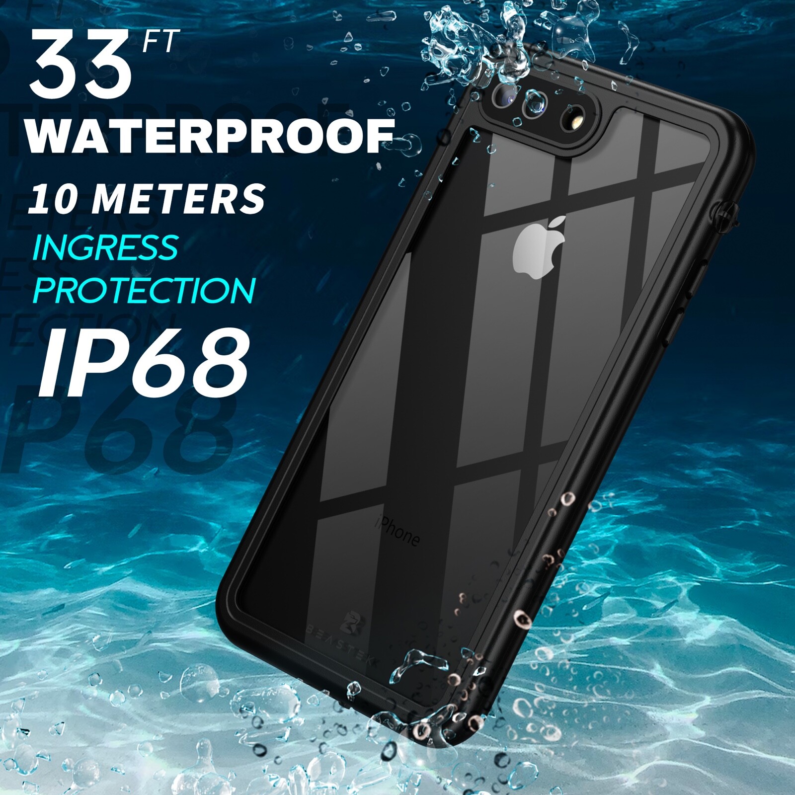 Waterproof Case for Apple iPhone 7 & 8 Plus Shockproof Dirtproof Series Cover