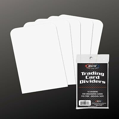 50 (5 Packs of 10) BCW Trading Card Dividers - Standard, Brand New (1-TCD)