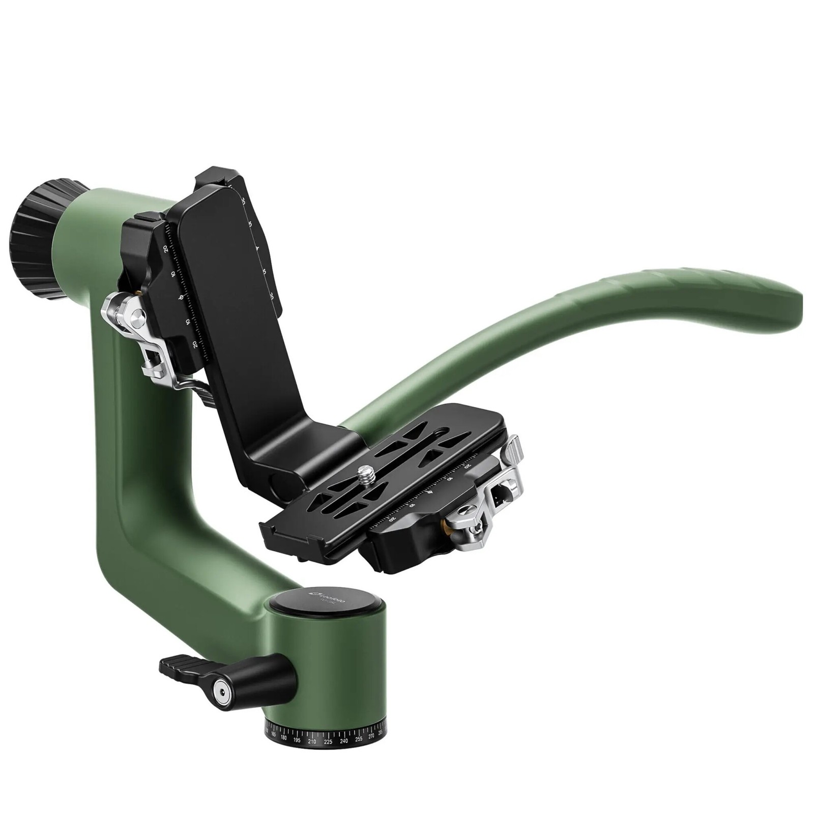 LEOFOTO PG-3SL Testa basculante a due vie (Gimbal in carbonio) - Verde