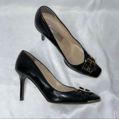 Jimmy Choo Y2K Square Toe Buckle Patent 