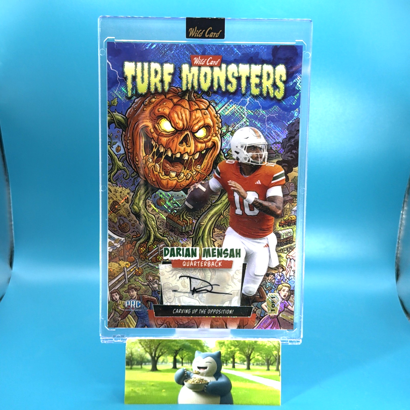 Darian Mensah 2026 Wild Card Turf Monster Auto 1/1 Miami Oversized