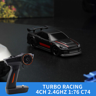 1:76 Turbo Racing Scale RC Sport Car 4CH 2.4GHZ C74 Drift RC Sports Auto RTR