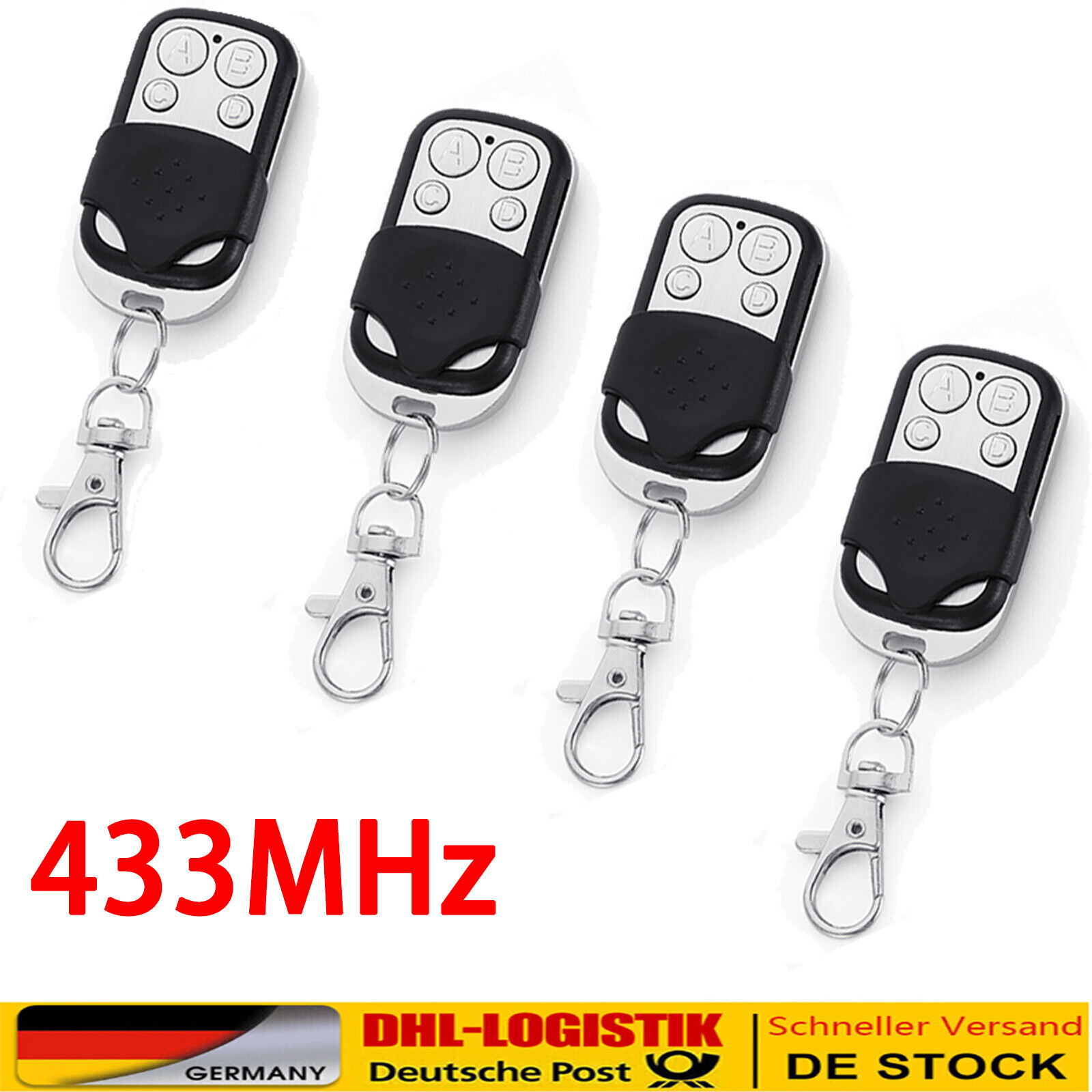 Universal Garagentor Fernbedienung 433 MHz - Klon-Funktion Für 4 Geräte