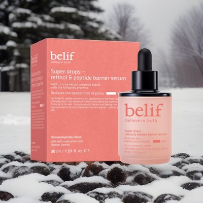 belif Super Drops Retinol & Peptide Barrier Serum Reducing Pore Appearance BNIB