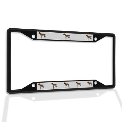 Metal License Plate Frame Vinyl Insert German Shorthair Pointer Dog A