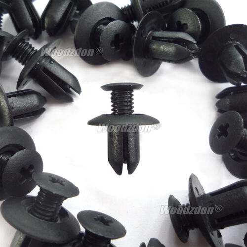 120 X Fit 8mm Hole Car Body Plastic Rivets Fastener Fender Bumper Push Pin Clips