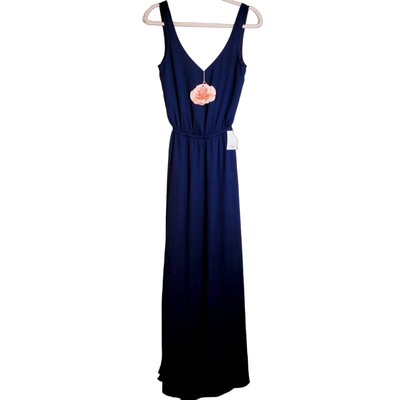 New Show Me Your Mumu Kendall dark blue sleeveless maxi dress brides maid