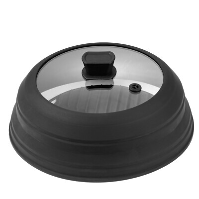 Microwave Splatter Cover & Mat 10.8" Collapsible Microwave Food Lid 500°F