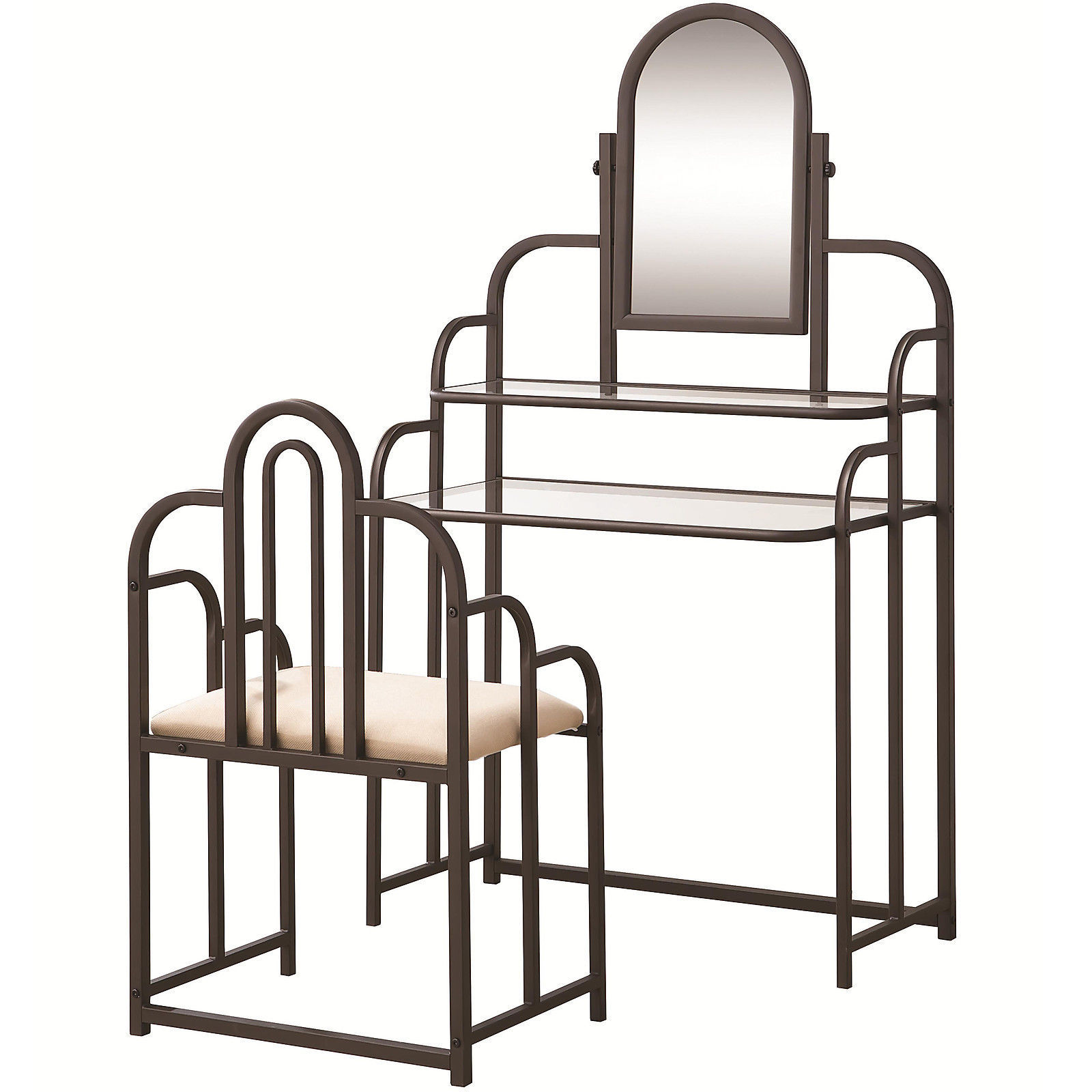 Glass Vanities and Makeup Tables