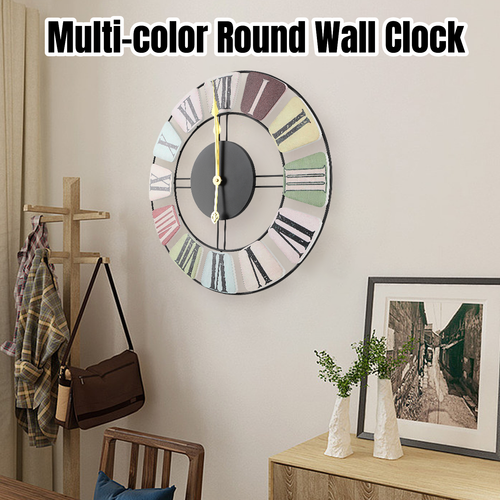Wall Clock Roman Numberial Aesthetic Accurate Timekeeping Multicolour Clock USA