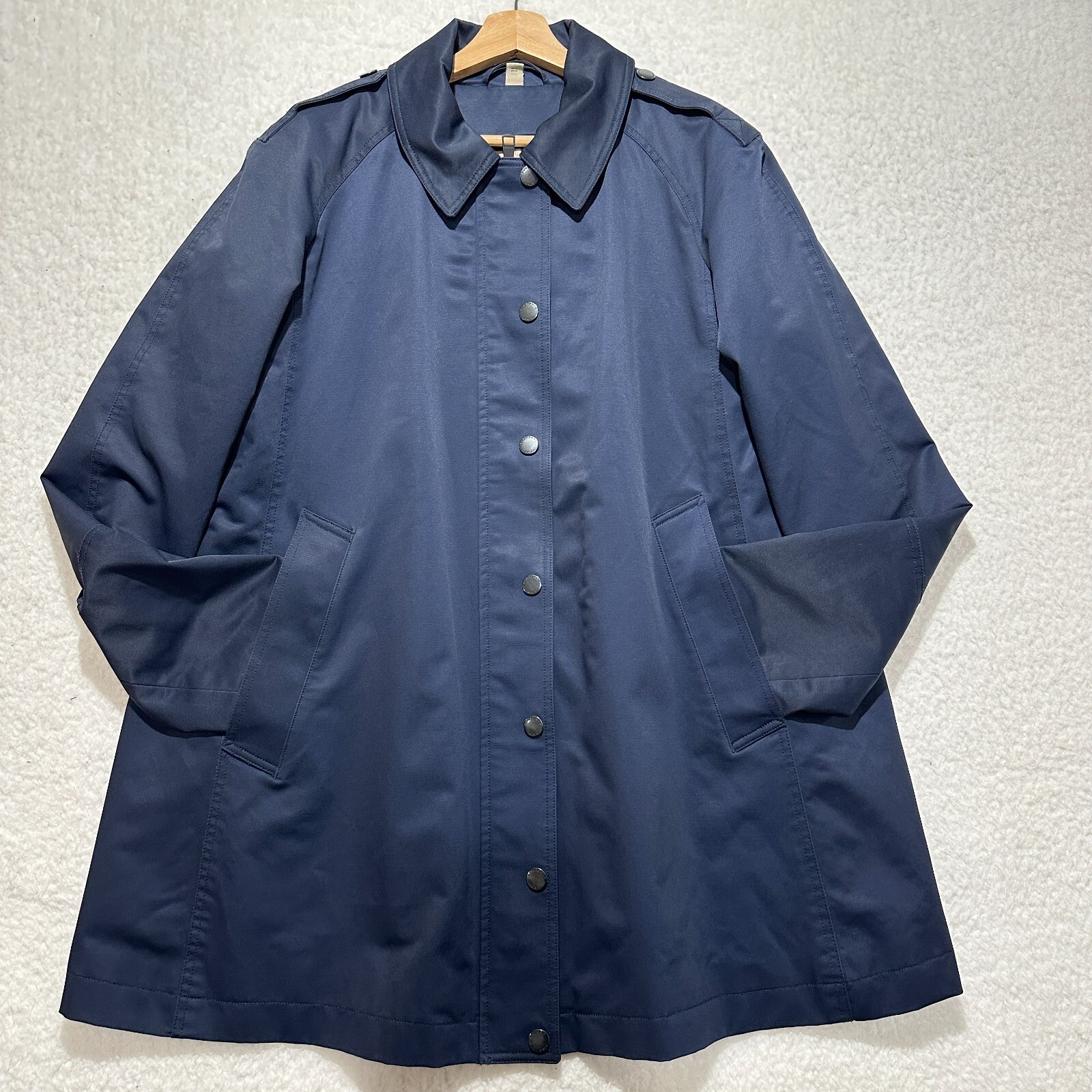 BURBERRY BRITナイロンAラインコート/フード＆ライナー付きM BURBERRY BRITナイロンAラインコート/フード＆ライナー付きM