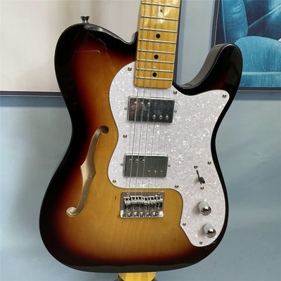 6 String TL Electric Guitar Semi Hollow Body Maple Fretboard & Neck HH Pickup