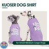 Kuoser Dog Shirt, Printed Dogs T-Shirt Soft Breathable Dog Shirts, Cute Doggy Sweatshirt for Small Medium Large Girls Boys, Pet Funny Clothes Tank Top Sleeveless Dogs Vest, Purple M