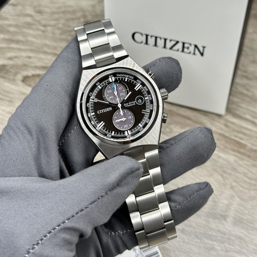 Pre-owned Citizen New✅titanium✅  Eco-drive Brycen Chronograph Silver Men's Watch Ca7090-52e