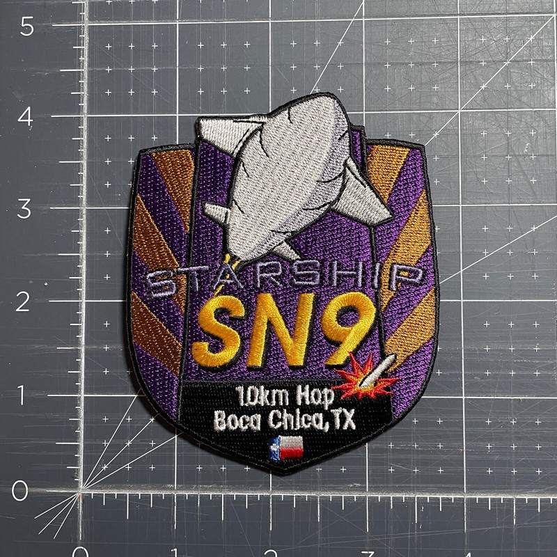 SpaceX SN9 10k flight flight test commemorative starship patch 4"