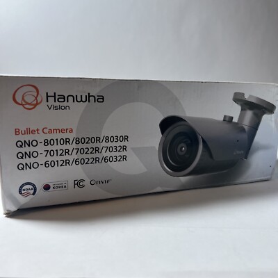 NEW Hanwha Techwin Wisenet QNO-6012R1 2MP PoE IR Bullet IP Security Camera