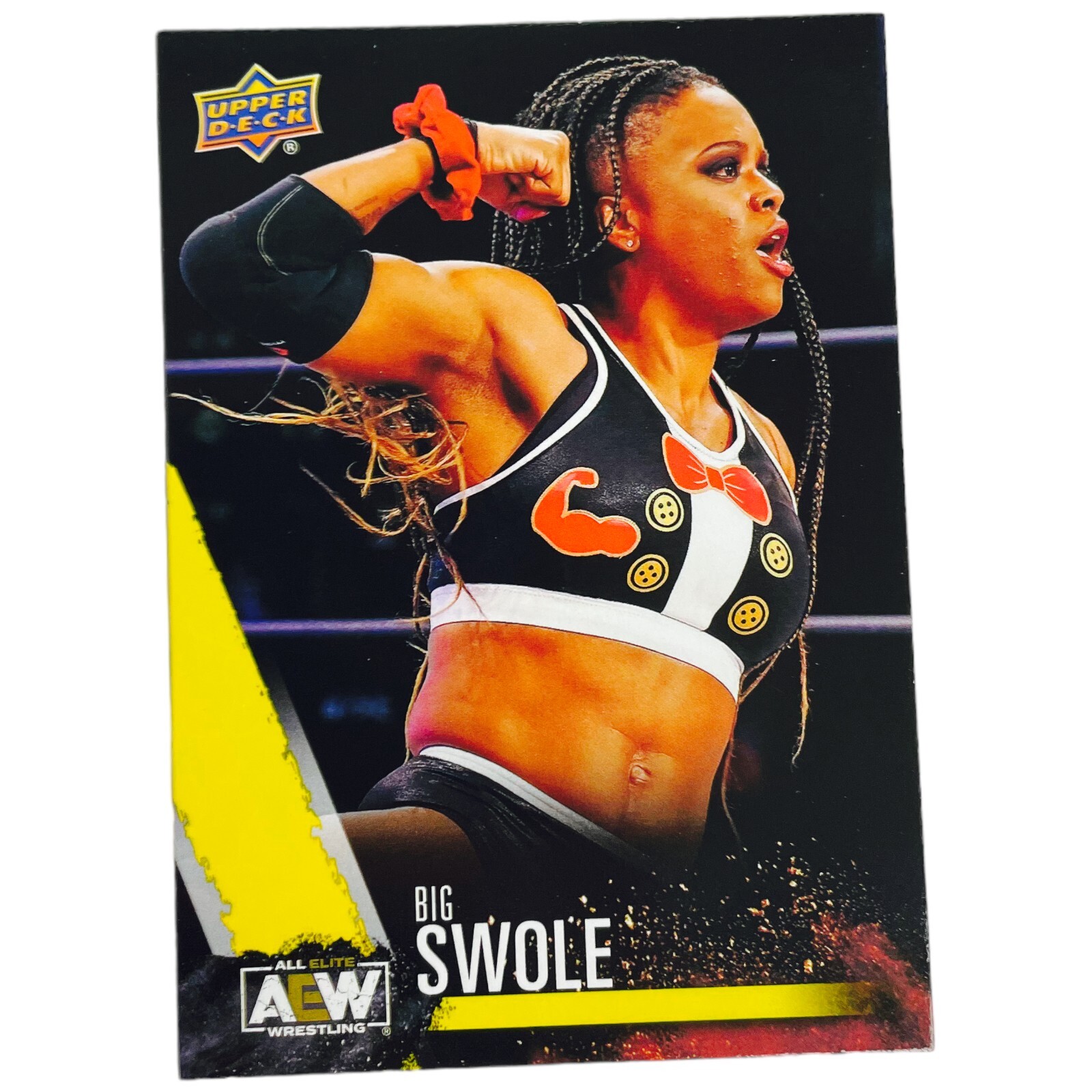 2021 Upper Deck AEW Yellow Parallel Big Swole Unrivaled Exclusive Wrestling Card