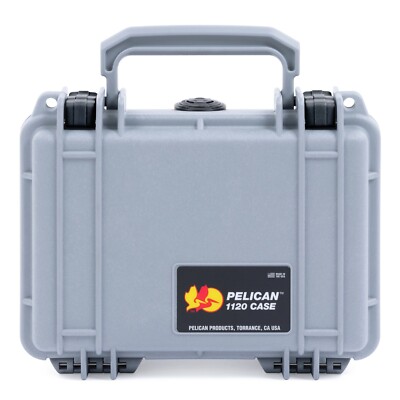 Silver & Black Pelican 1120 case with foam. | eBay
