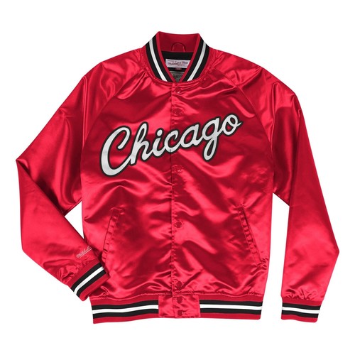 

ОБЛЕГЧЕННАЯ АТЛАСНАЯ КУРТКА НБА MITCHELL - NESS CHICAGO BULLS, Scarlet