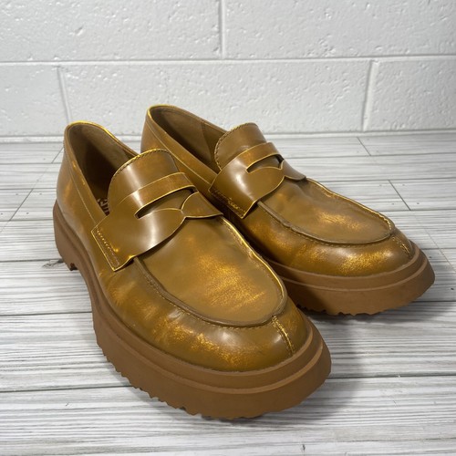Camper Walden Men's Loafers Distressed Yellow Rare Size 9/42