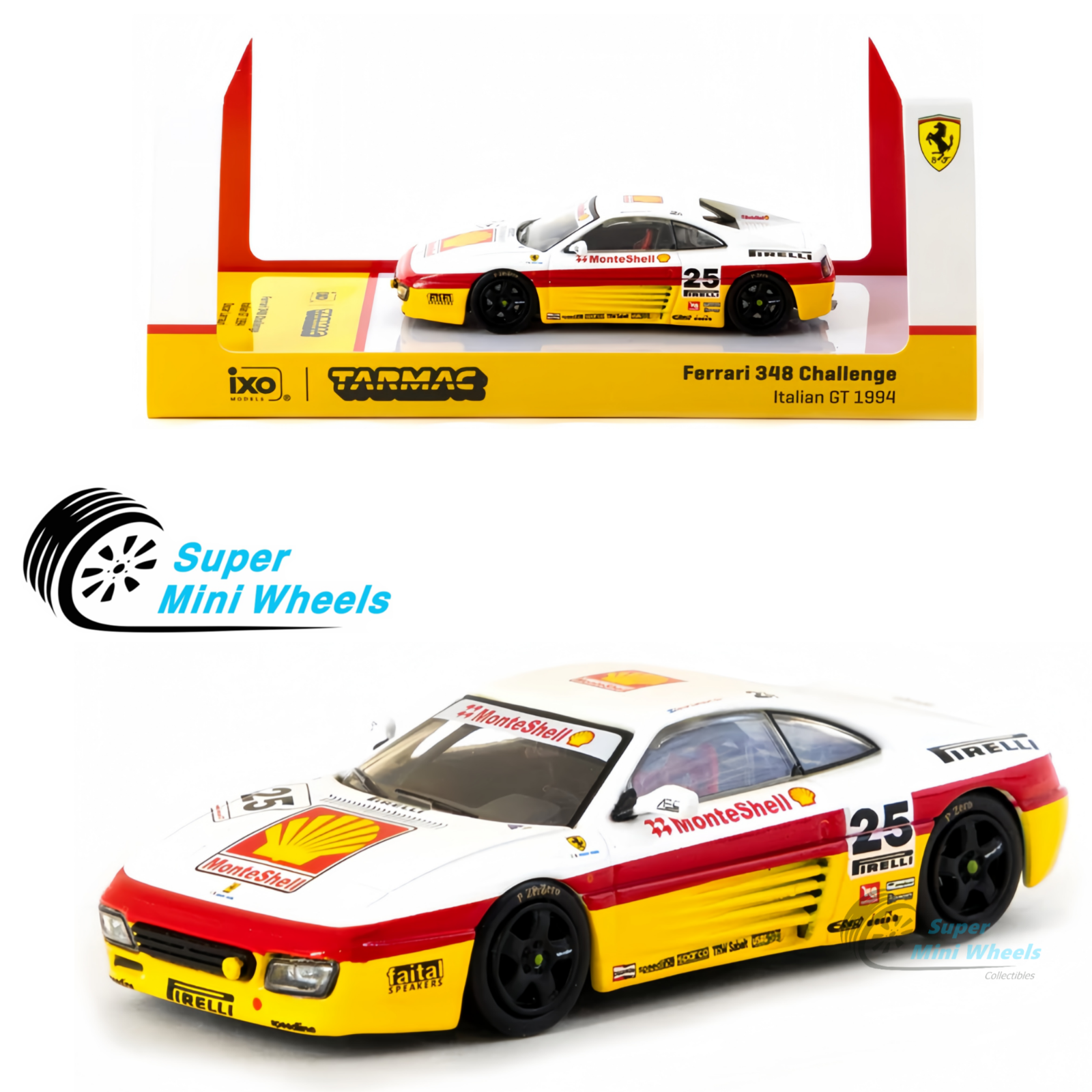 Tarmac Works 1:64 Ferrari 348 Challenge Italian GT 1994 #25