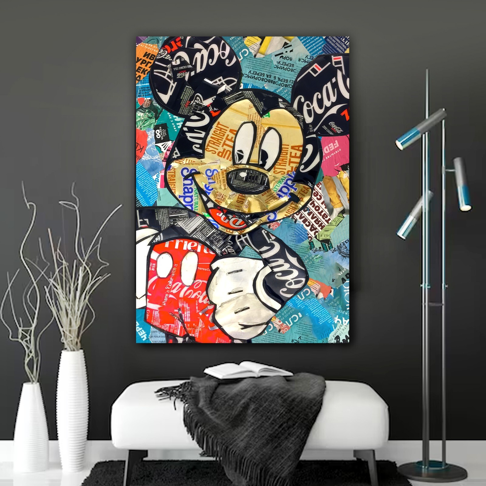 Mickey Mouse Art Print, Disney Canvas Wall Art, Mickey