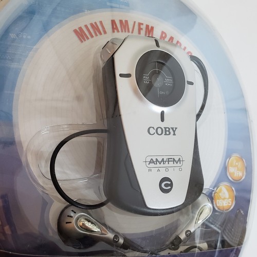 NEW COBY Mini AM/FM Radio CX-71 Silver Black DBBS(gg832