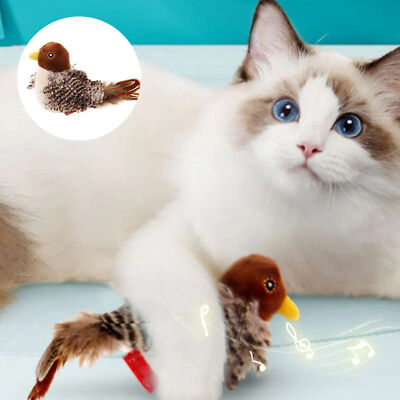 Simulated Chirping Bird Cat Toy For Indoor Cats Interactive Cat Toy Sounds
