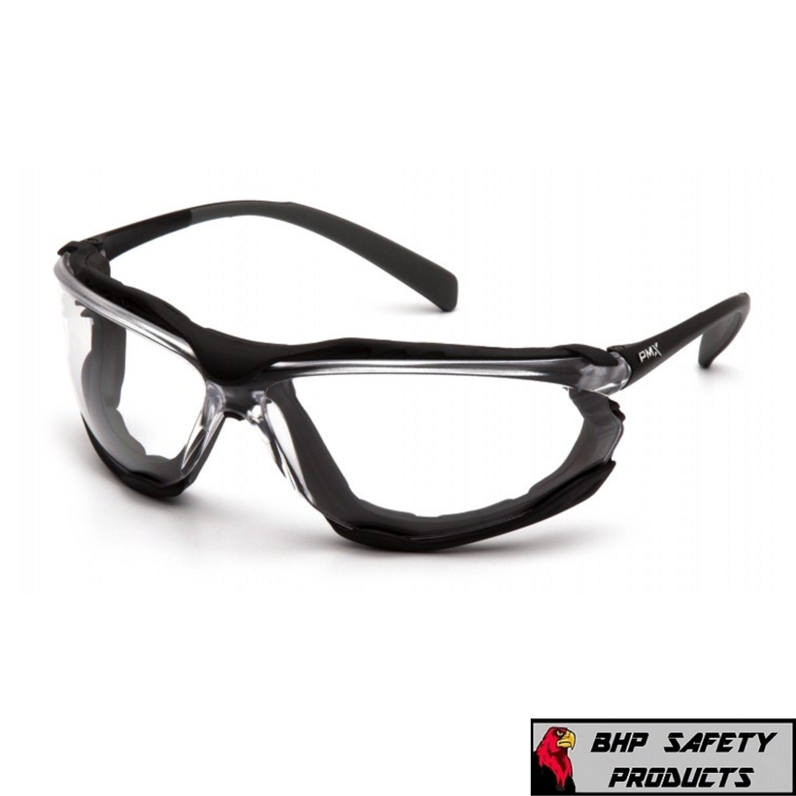PYRAMEX PROXIMITY SAFETY GLASSES ANTI-FOG LENSES FOAM PADDED MOTORCYCLE Z87+
