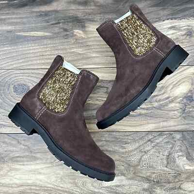 NIB Clarks Opal Sky 7M Dark Brown Suede Comfort Ankle Boots Booties