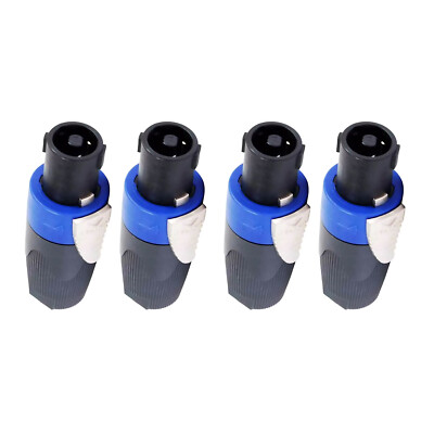 4x Durable Neutrik Speakon Connector NL4FX 4 Pole Speaker Cable Connector Plug
