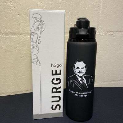 New PUBLIX H2go Surge 28oz Aluminum Water Bottle Tumbler Black Mr George Jenkins