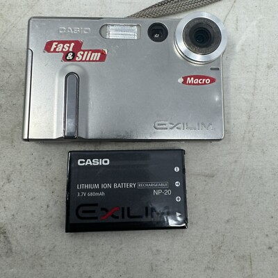 Casio EXILIM EX-S2 Ultra Slim Mini Digital Camera Tested & Working