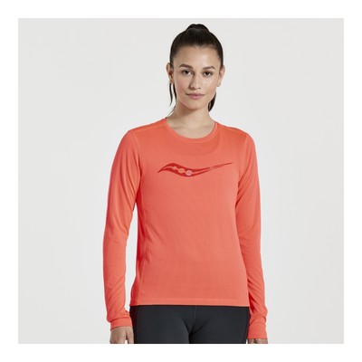 

Женская одежда Saucony с секундомером и длинным рукавом с графикой ViZiRed, Vizired graphic