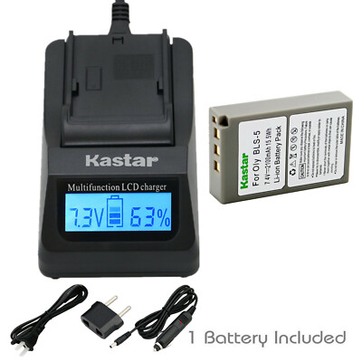 Kastar Battery LCD Fast Charger for Olympus BLS-5 & Olympus E-PL3 EPL3 Camera