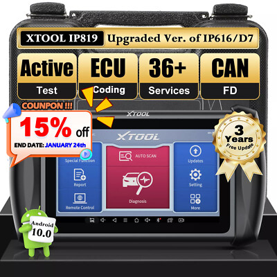 2025 XTOOL IP819 Bidirectional Scanner Auto Diagnostic Programmable Coding Tool