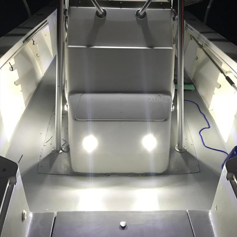 6pcs Marine Boat 6 LED Lamp Cabin Deck Courtesy Light Stern Transom Lights White