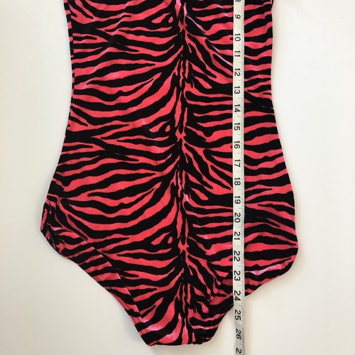 BALERA Dancewear Sz MA Pink Black Leopard Print Velour Gymnastics Dance Leotard