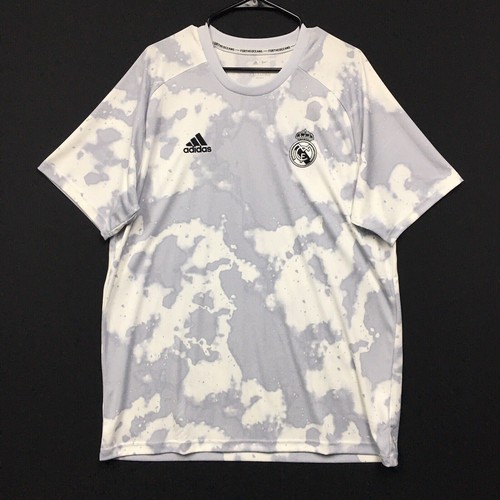 

Футбольная майка Adidas Real Preshi (мужской размер ), серая/белая спортивная рубашка, топ, Grey/white