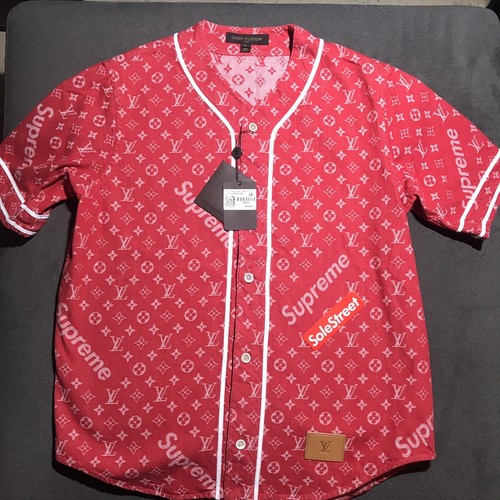 supreme lv baseball jersey