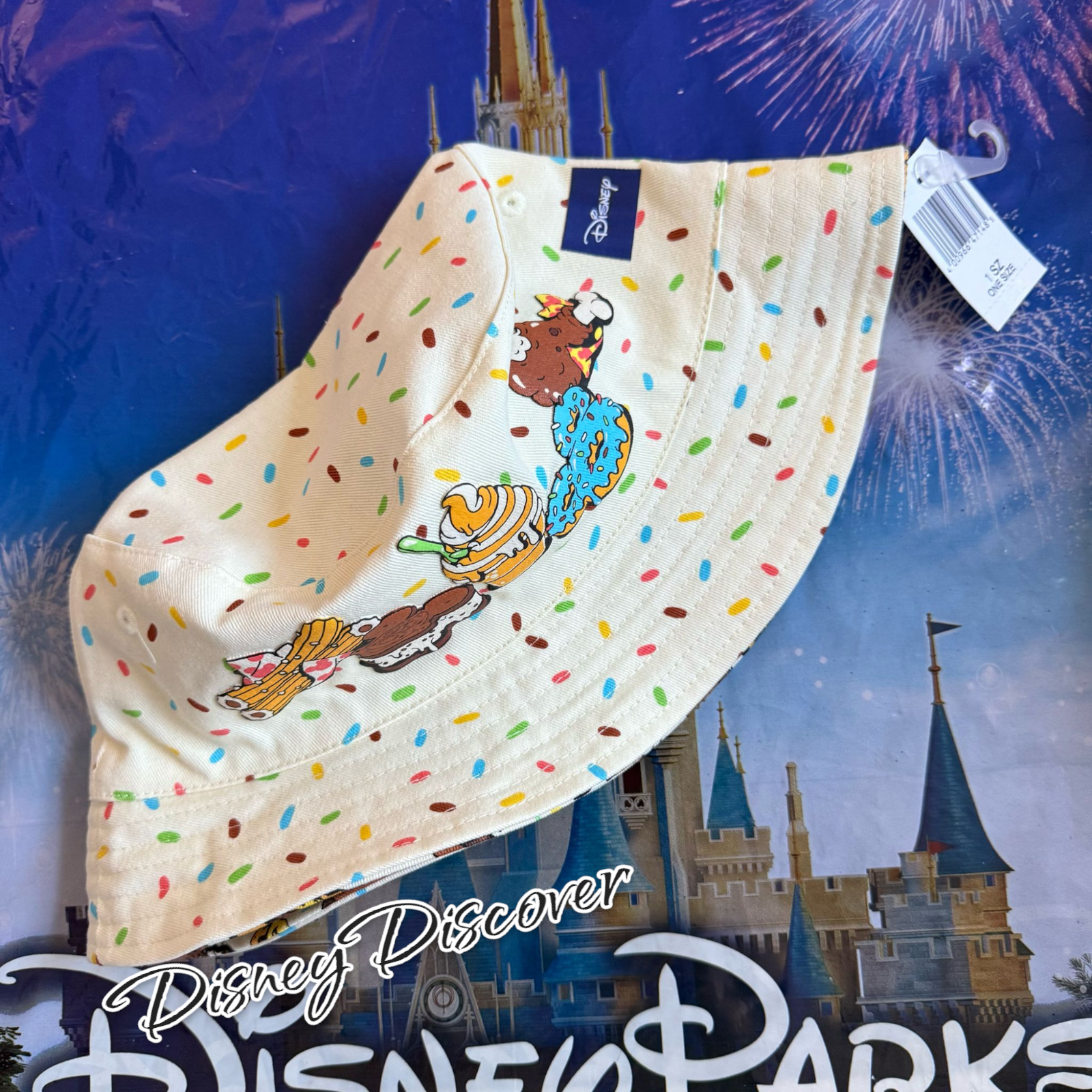 Disney Parks Eats Snack Food Icons Reversible Bucket Hat  display picture 1